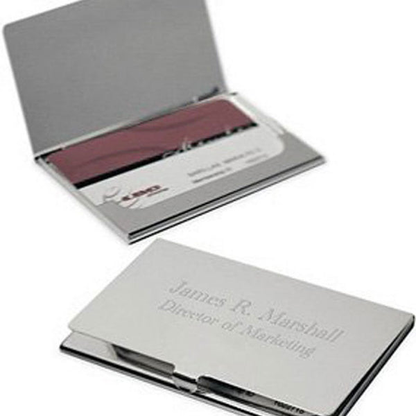 Antique Silver Lion Business Card Case: Hand-painted Gold  Silver Toned Etched Catfish Business Card Holder display picture 1